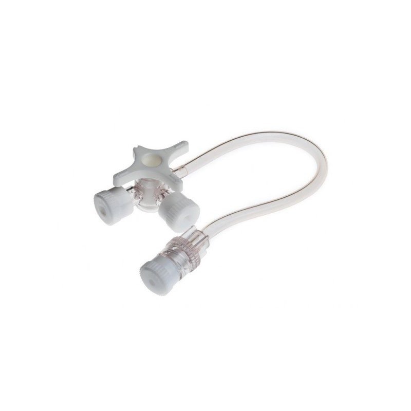 BD ROBINET 3 VOIES BD CONNECTA™ BLANC + PROLONGATEUR 10 CM "394995