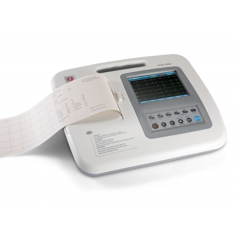 CAREWELL ECG 6 PISTES 1106L ECRAN COULEUR TACTILE - CAL. PARAMETRES - INTERPRETATION "CW1106L