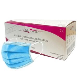 EMILABO MASQUE CHIRURGICAL ELASTIQUE BLANC EMILABO NON STERILE "MASQUECHIR