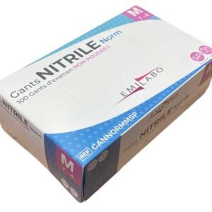EMILABO GANT D'EXAMEN EMILABO NITRILE NORM NON POUDRE T8/9 L "GANNORMLSP