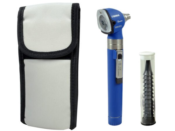 GIMA OTOSCOPE À F.O. SIGMA 2,5V - xénon/halogène - trousse - bleu - noir "31523