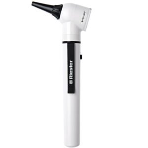 GIMA OTOSCOPE F.O. E-SCOPE - LED 3,7V - blanc -noir- étui rigide "31552