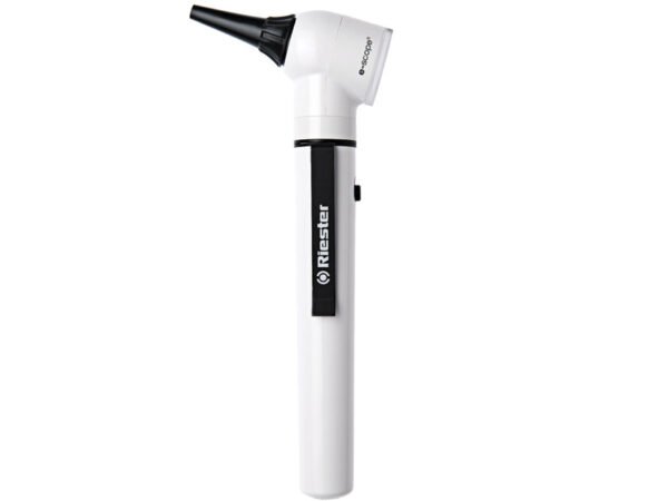 GIMA OTOSCOPE F.O. E-SCOPE - LED 3,7V - blanc -noir- étui rigide "31552