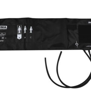 GIMA BRASSARD OBÈSE + VESSIE À 2 TUBES 62x17,5 cm - nylon noir "32841