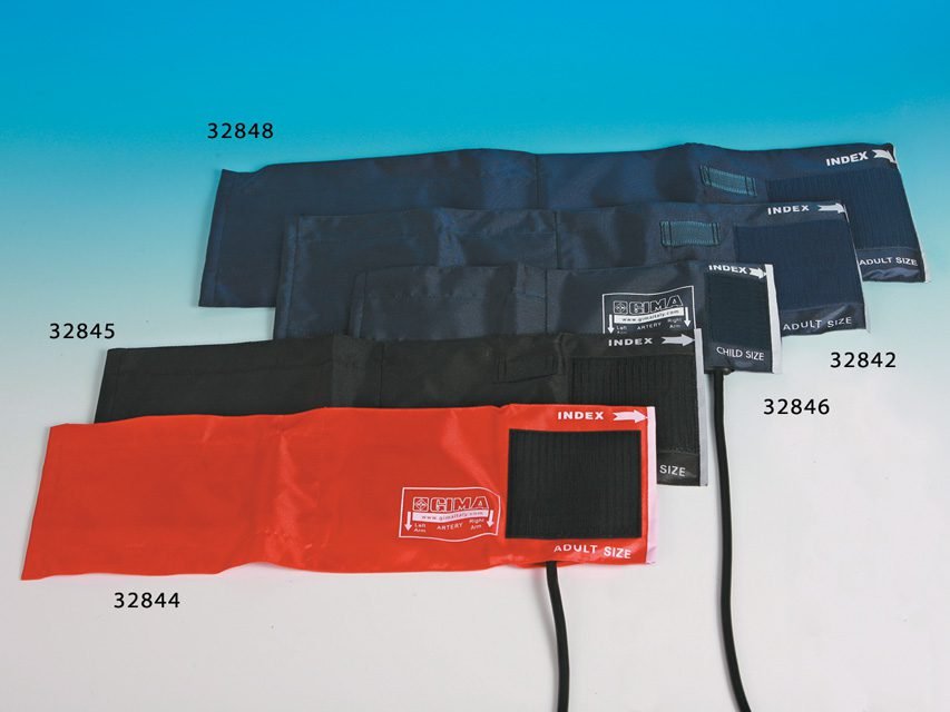 GIMA BRASSARD ADULTE + VESSIE À 2 TUBES 49x15 cm - nylon noir "32850