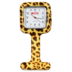 GIMA MONTRE INFIRMIÈRE EN SILICONE - carrée - léopard "20463
