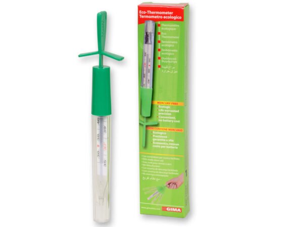 GIMA PRÉSENTOIR DE THERMOMÈTRE ÉCOLOGIQUE GIMA avec outil pour remise à zéro "25589