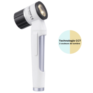 LUXAMED DERMATOSCOPE LUXASCOPE LED CCT, BLANC AVEC EMBOUT DE CONTACT SANS GRADUATION "LX.C1.616.914