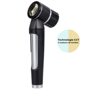 LUXAMED DERMATOSCOPE LUXASCOPE LED CCT, NOIR AVEC EMBOUT DE CONTACT SANS GRADUATION "LX.C1.616.114