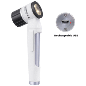 LUXAMED DERMATOSCOPE LUXASCOPE LED USB 3.7 V, BLANC AVEC EMBOUT DE CONTACT SANS GRADUATION "LX.C1.426.914
