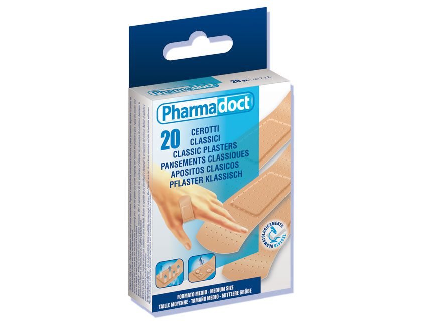 PHARMADOCT PANSEMENTS CLASSIQUES 7x2 cm - caisse de 12 boîtes de 20 "25300