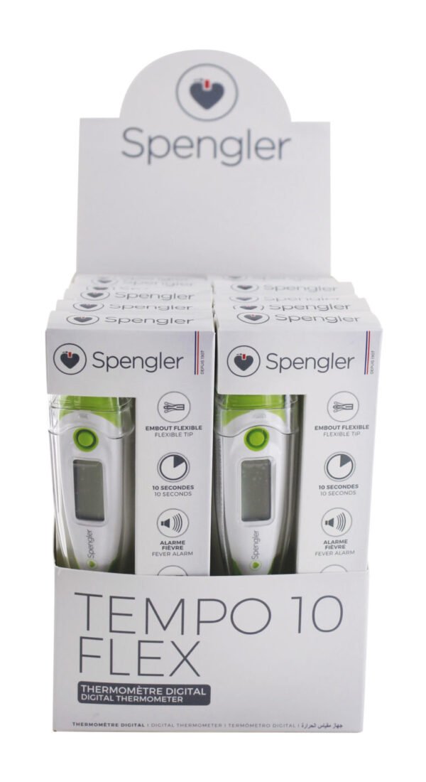 SPENGLER  PRÉSENTOIR DE 12 THERMOMÈTRES TEMPO 10 FLEX , "SP1644P