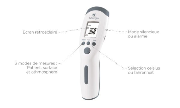 SPENGLER THERMOMÈTRE FRONTAL SANS CONTACT, JUMPER "DJTHER002