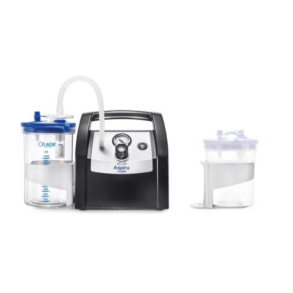 ASPIRATEUR DE MUCOSITES ASPIRA 11 L/MIN - MODELE DE BUREAU - BOCAL 800ML PATIENT UNIQUE FAS11P00