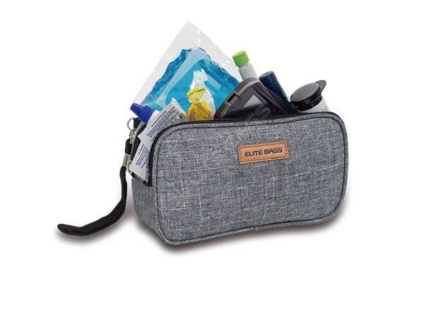 DIA - TROUSSE ISOTHERME TRANSP. INSULINE & ACCESSOIRES DIABETE- BICOLORE - GRIS EB14021
