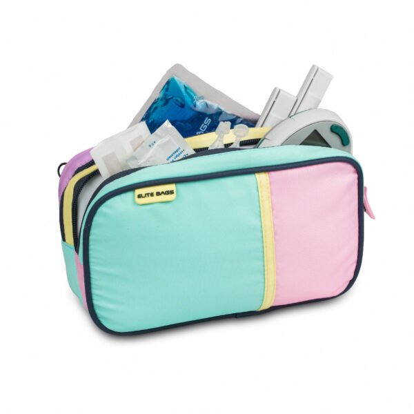 DIA EIGHTIES - TROUSSE ISOTHERME POUR TRANSP. INSULINE & ACCESSOIRES DIABETE - BLEU ROSE EB14025